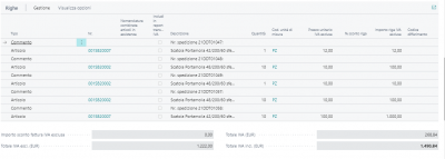 Ad esempio, se il cliente desidera inserire in una singola fattura più DDT: